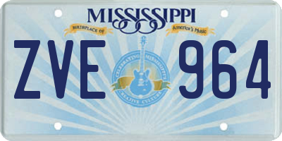 MS license plate ZVE964