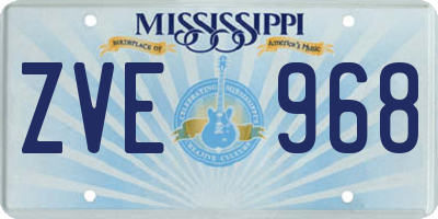 MS license plate ZVE968