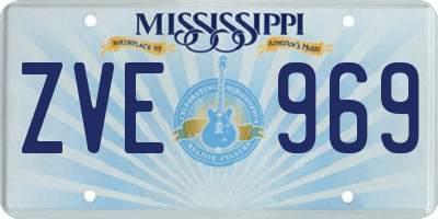MS license plate ZVE969