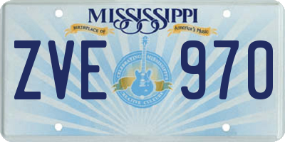 MS license plate ZVE970