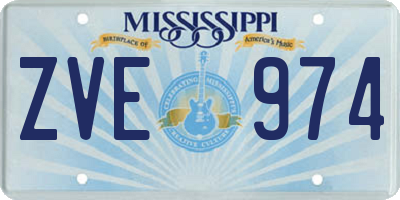 MS license plate ZVE974