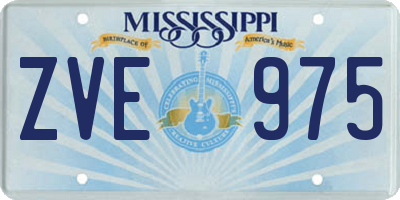 MS license plate ZVE975