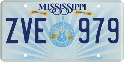 MS license plate ZVE979