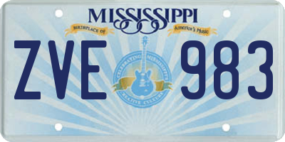 MS license plate ZVE983
