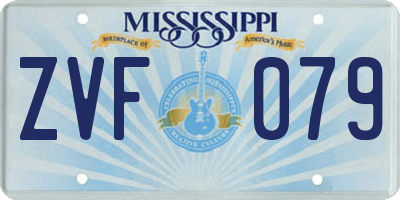 MS license plate ZVF079