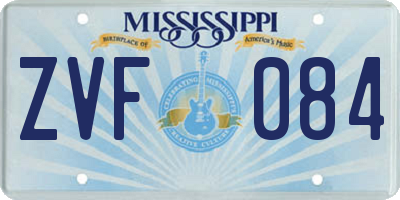 MS license plate ZVF084