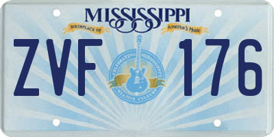 MS license plate ZVF176