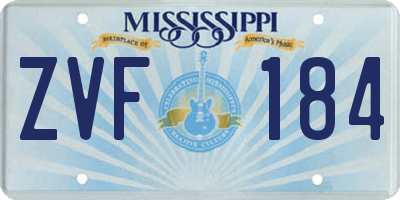 MS license plate ZVF184