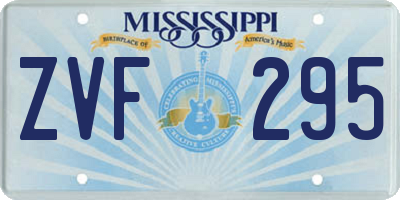 MS license plate ZVF295