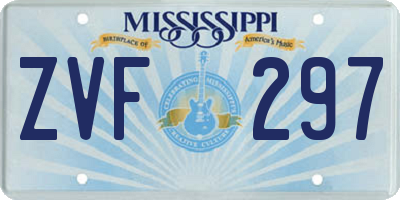 MS license plate ZVF297