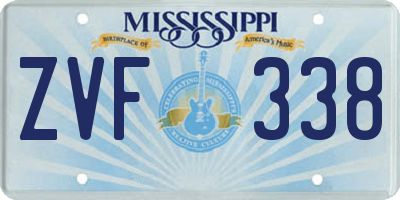 MS license plate ZVF338