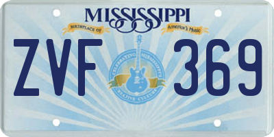 MS license plate ZVF369