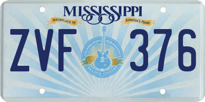 MS license plate ZVF376