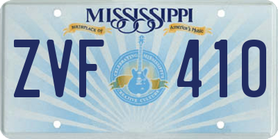 MS license plate ZVF410