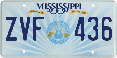 MS license plate ZVF436