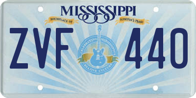 MS license plate ZVF440
