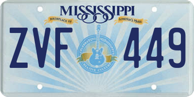 MS license plate ZVF449