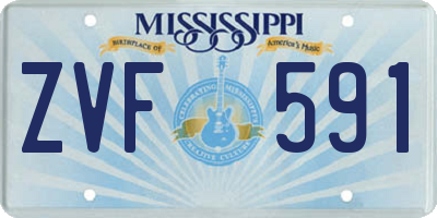 MS license plate ZVF591