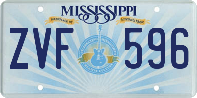 MS license plate ZVF596