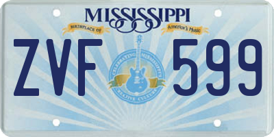 MS license plate ZVF599