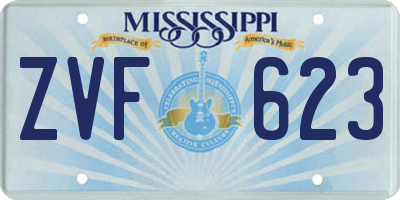 MS license plate ZVF623