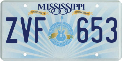 MS license plate ZVF653