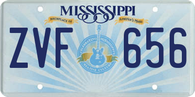 MS license plate ZVF656