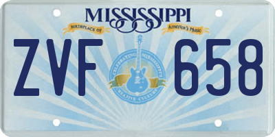 MS license plate ZVF658