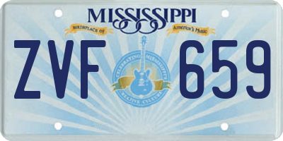 MS license plate ZVF659