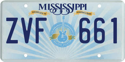 MS license plate ZVF661