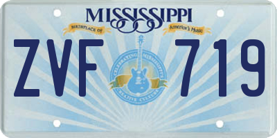MS license plate ZVF719