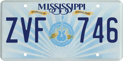 MS license plate ZVF746
