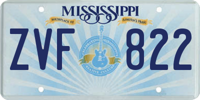 MS license plate ZVF822