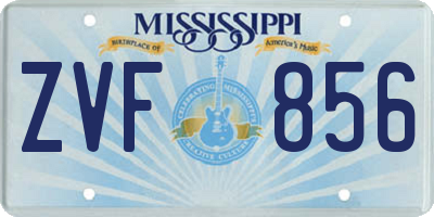 MS license plate ZVF856