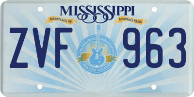 MS license plate ZVF963