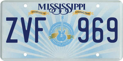 MS license plate ZVF969