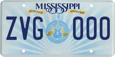 MS license plate ZVG000