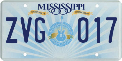 MS license plate ZVG017
