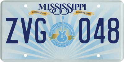 MS license plate ZVG048