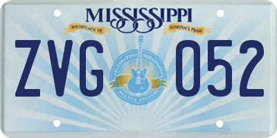 MS license plate ZVG052