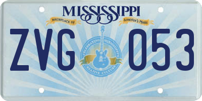 MS license plate ZVG053