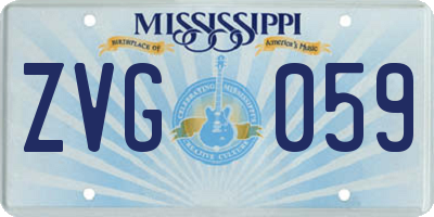 MS license plate ZVG059
