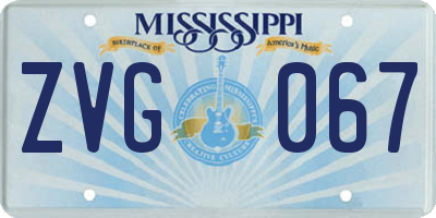 MS license plate ZVG067