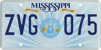 MS license plate ZVG075