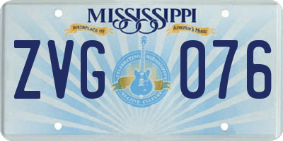 MS license plate ZVG076