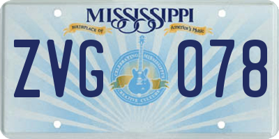 MS license plate ZVG078