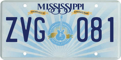 MS license plate ZVG081