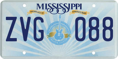 MS license plate ZVG088