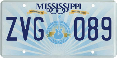 MS license plate ZVG089