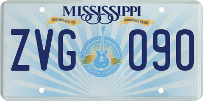 MS license plate ZVG090